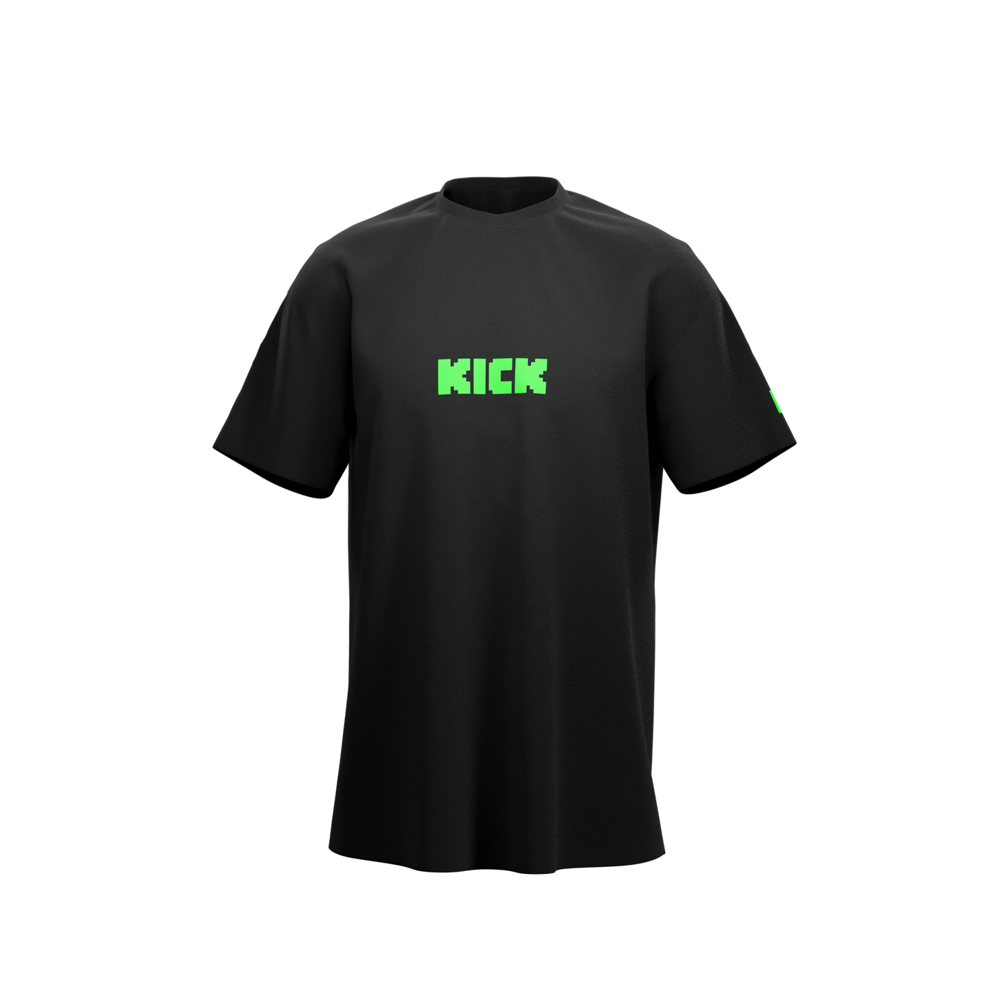KICK_Black_Green_T-Shirt