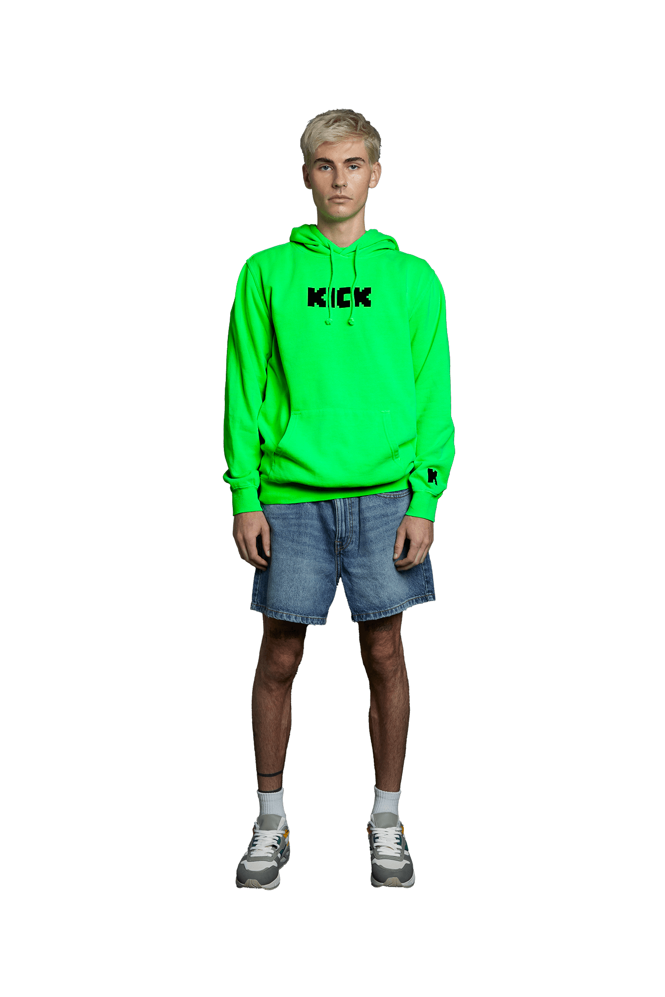 Kick merch Store KICK_Green_Hoodie, Neon Green / M