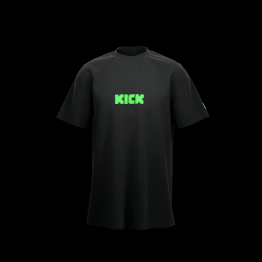 KICK_Black_Green_T-Shirt