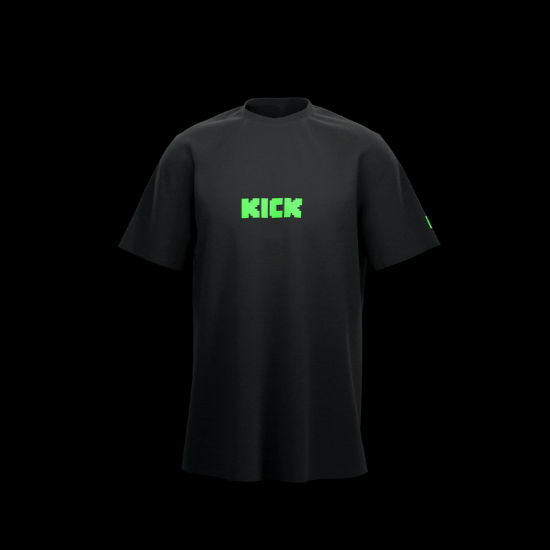 KICK_Black_Green_T-Shirt